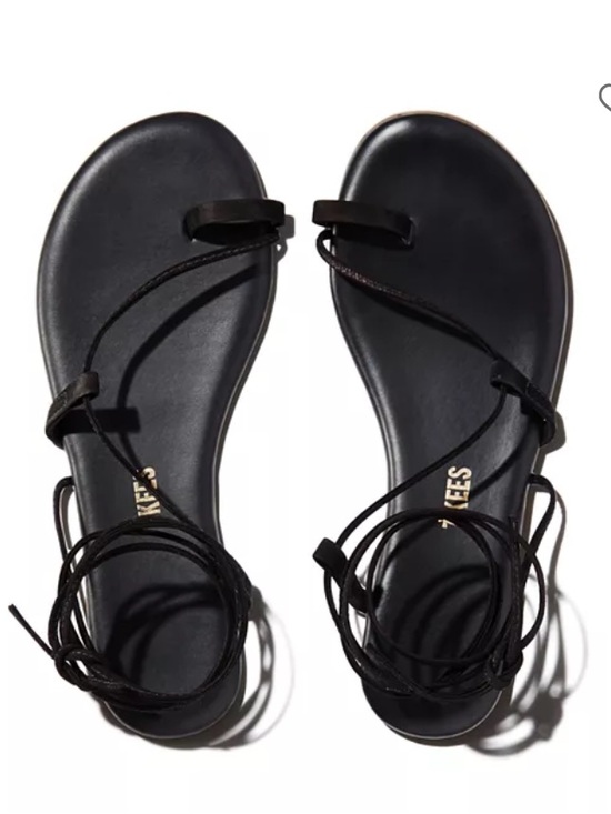 TKEES Shoes - Brand New: Tkees Jo Lace Up Sandal. Black Leather. Size 6 or 37